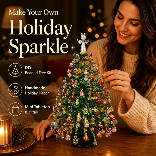 Classic Green Christmas beaded Christmas tree kit