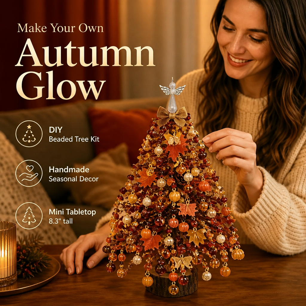Autumn Glow Amber beaded tree kit