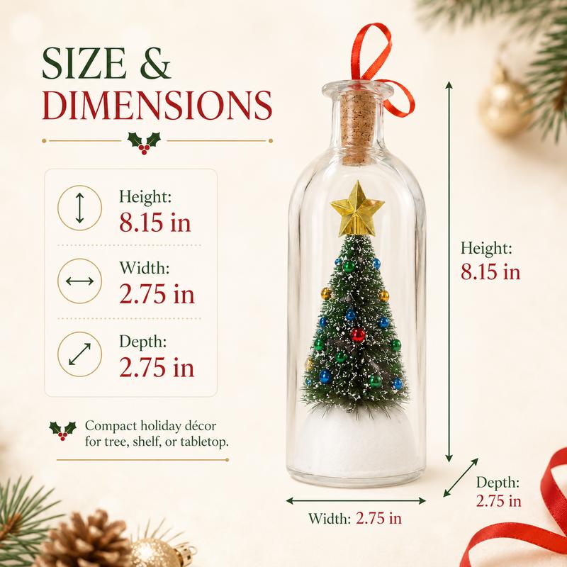 Recordable Christmas Tree Message in a Bottle – Voice Keepsake Gift