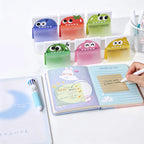 Transparent Pull-Out Sticky Notes: Cute Fruit Monster Pop-Up Notes, 80 Sheets per Box