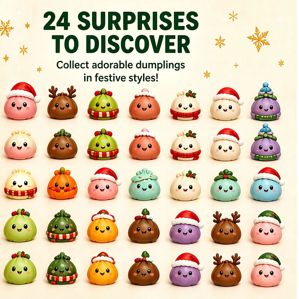 Dumpling Squishy Advent Calendar: 24 Mystery Squishies, One a Day to Christmas