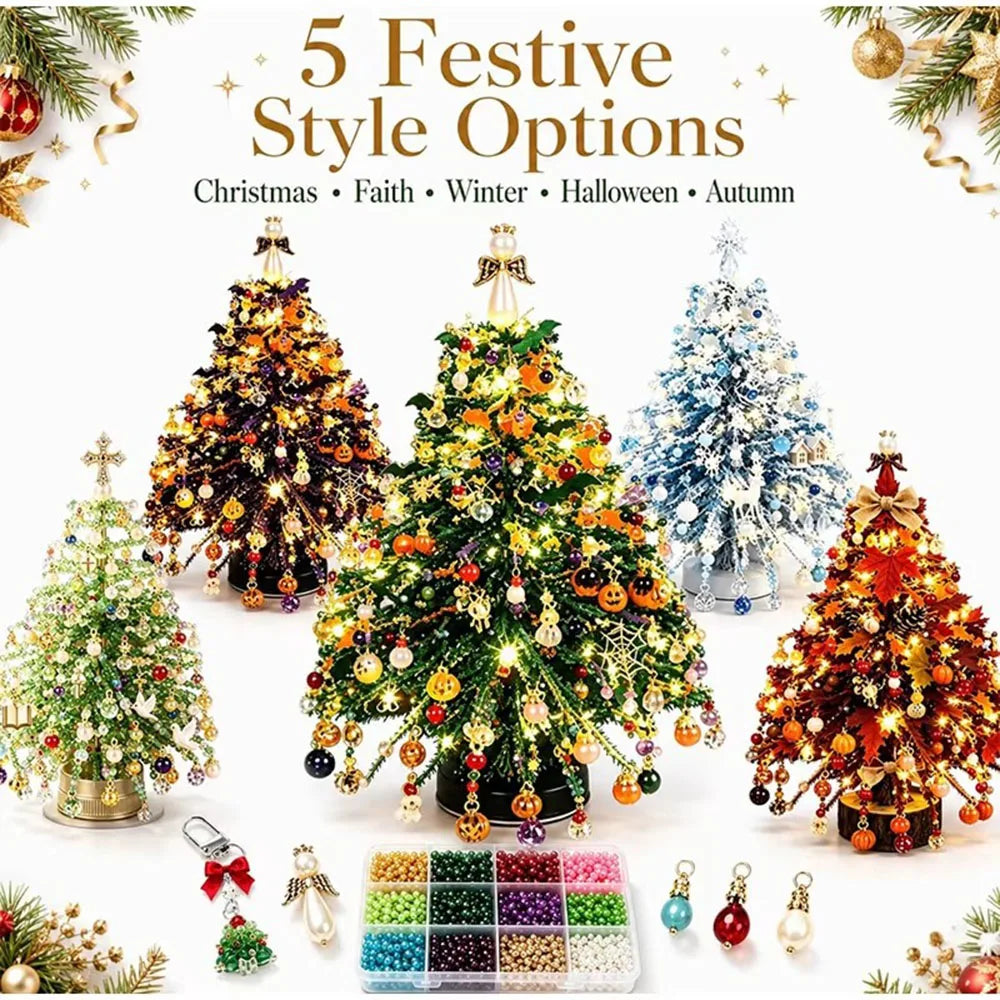 DIY Beaded Christmas Tree Kit – Tabletop Holiday Craft