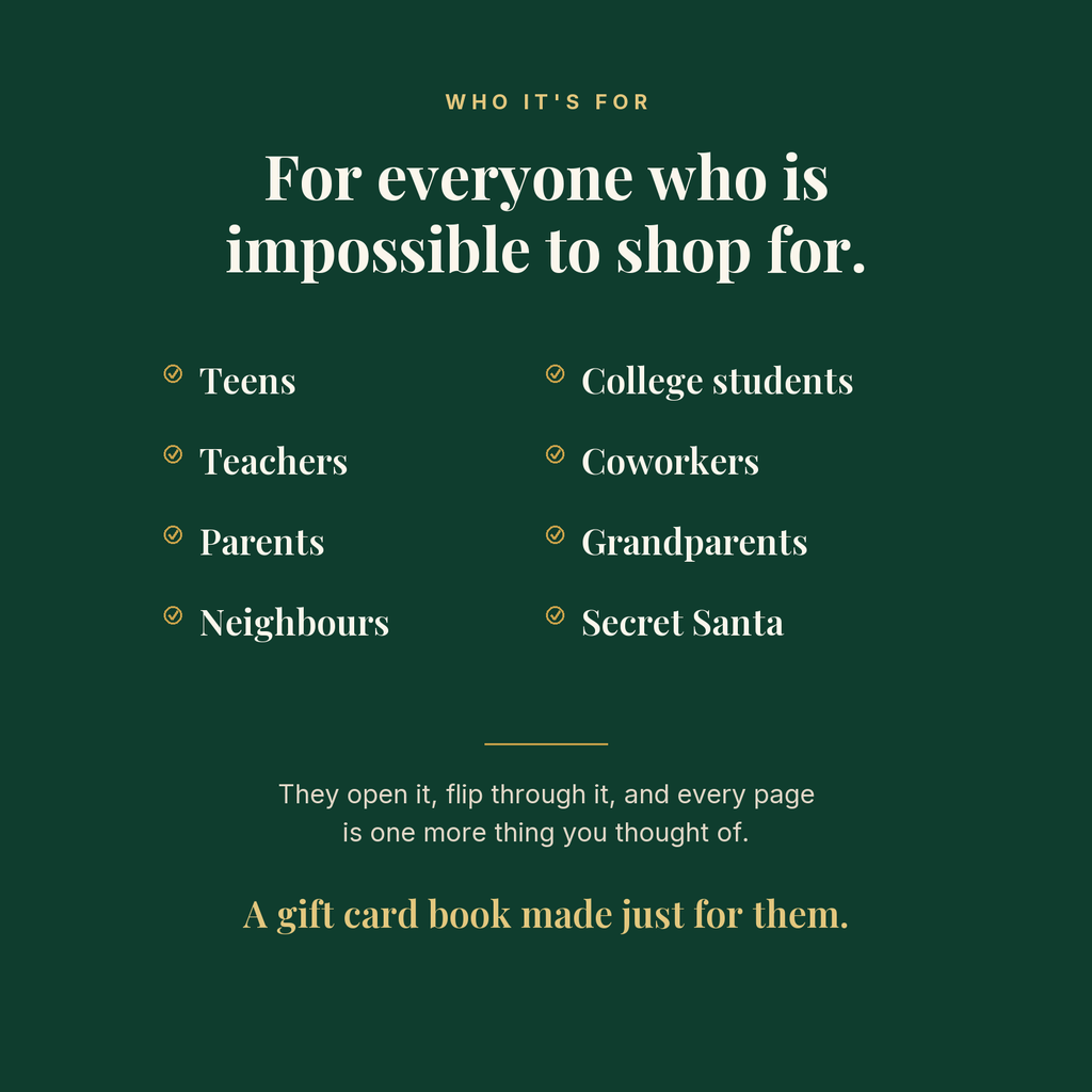 For teens, college students, teachers, coworkers, parents, grandparents, neighbours and Secret Santa