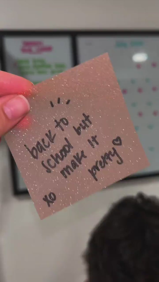 Pulling a glitter note out of the monster box