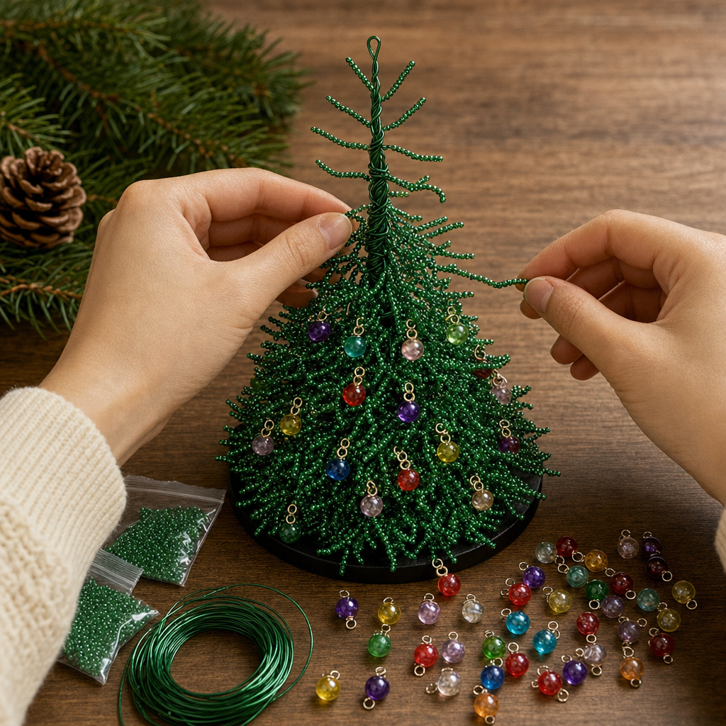 Build the beaded tree